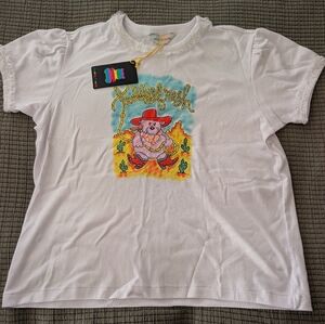 NWT Teddy Fresh White Cowboy Teddy Tee